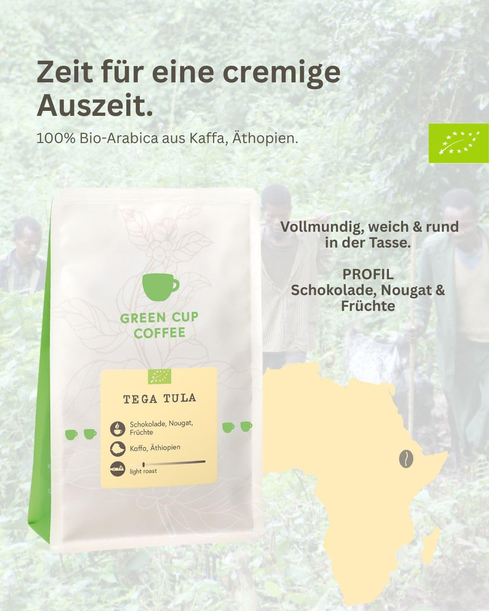 Coffee - Tega Tula I 100% Arabica I Kaffeebohnen 1kg I ideal für Vollautomaten und Filterkaffee mit schokoladig, fruchtigen Aromen I mittlere Röstung