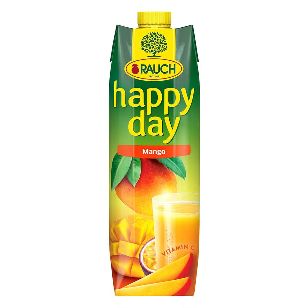 Rauch Happy Day Mango | Raffiniertes Getränk mit Passionsfrucht | Viel Vitamin C | 6 x 1 Liter, Tetra Prisma Naty Shop