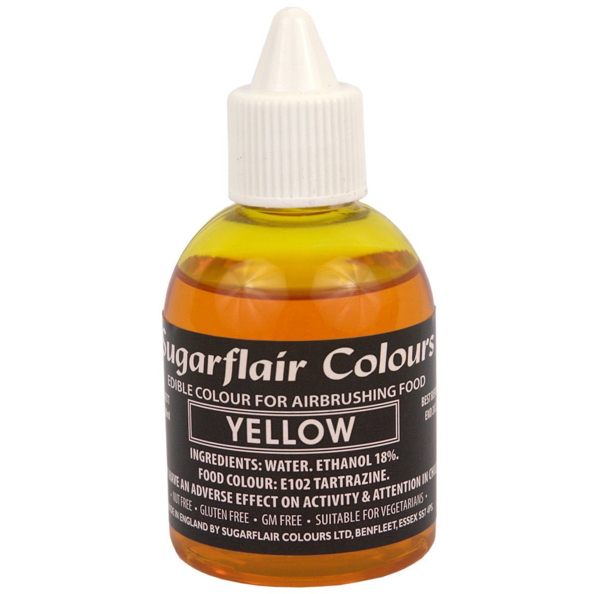 Colorant alimentar Sugarflair, roșu intens - Colorant alimentar lichid comestibil, colorant aerograf pentru torturi, brioșe, glazură și decorațiuni pentru torturi - 60 ml