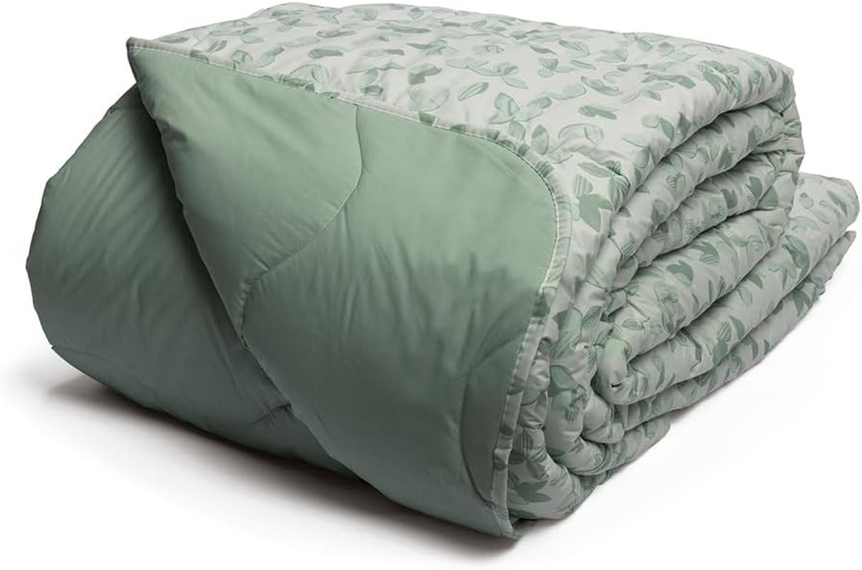 Foppapedretti noptieră & plapumă naturală pentru pat dublu 2P; frunze de nisip, capac 100% bumbac, Made in Italy Plapumi si pilote Naty Shop Frunză de salvie 160 X 190 Cm