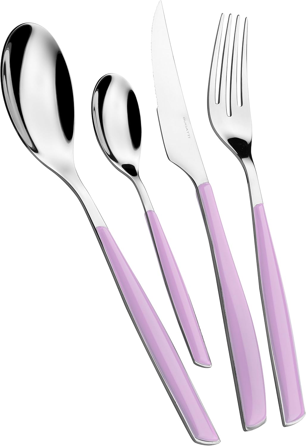 BUGATTI Glamour, Besteckset für 6 Personen, 24-teilig, Edelstahl 18/10, Naty Shop Lila