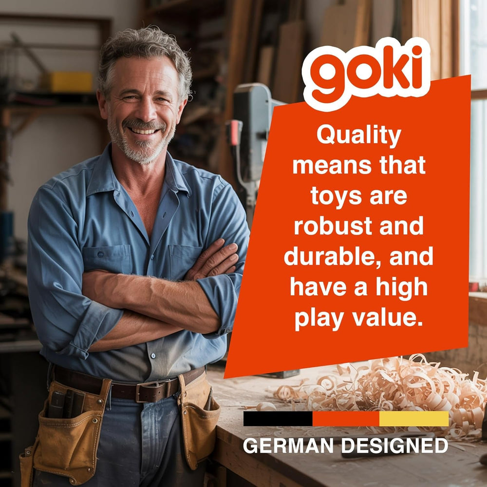 S0218 - Biegepuppen City-Familie, nachhaltige Holzfiguren, Holzpuppen für Kinder, beweglich Robustes Holzspielzeug, kreatives Kinderspielzeug, naturbelassen - 6er Set, ab 3 Jahre