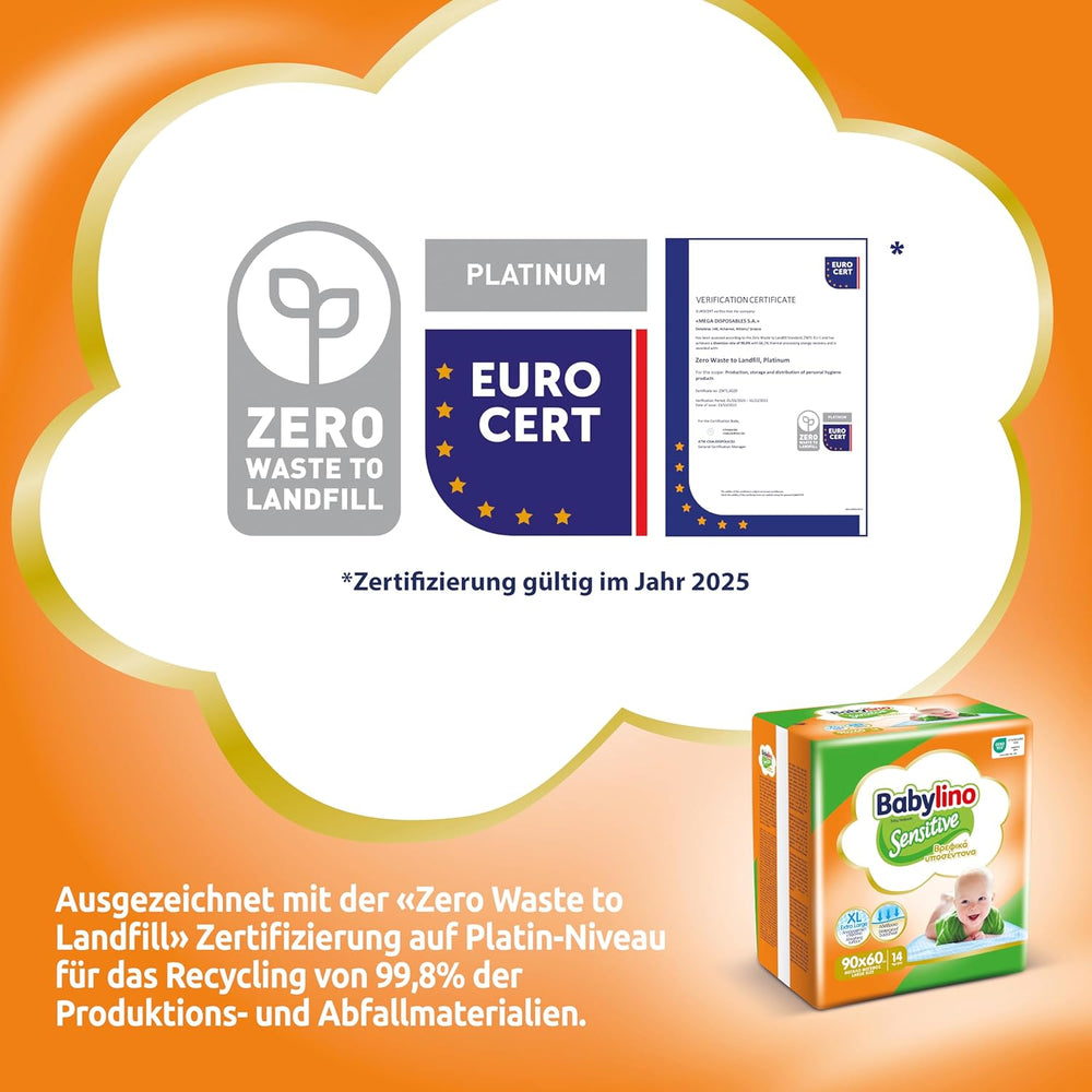 Sensitive Feuchttücher, 90 x 60 cm, extra saugfähig, 14 Stück