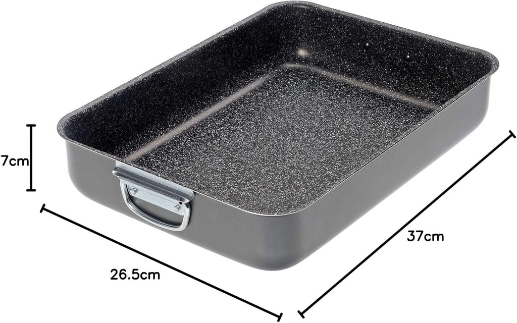 Alluflon Tradiție Italia Lasagna Forma, aluminiu, negru, 35 x 25 cm Matrite si tavi pentru copt Naty Shop