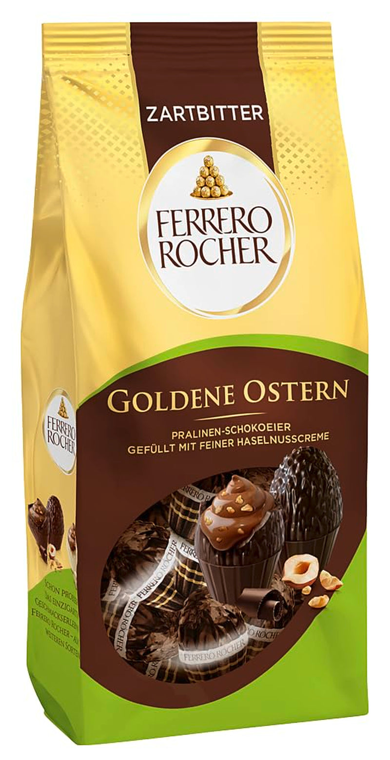 Schokoladen-Praliné-Eier 90g – Zartbitterschokolade mit Haselnussstückchen und feiner Kakaocreme mit Haselnüssen – Ostereier für Osternester – Ostergeschenk – Osterschokolade, Ostersüßigkeiten