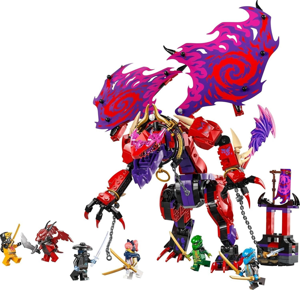 LEGO NINJAGO Chaos Dragon Thundertooth – Spielzeug mit 6 Ninja-Minifiguren – Rollenspiel-Bauset für Jungen und Mädchen ab 8 Jahren – Geschenke für Fans der TV-Serie „Rise of the Dragons“ 71832 Bausets Beuche den LEGO-Store