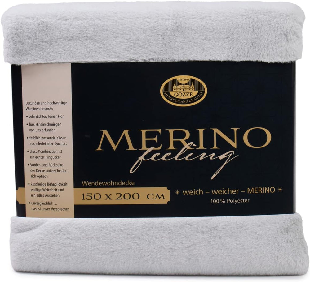 Gözze – Bequeme Decke, wendbar, hohe Dichte 600 g/m², 150 x 200 cm – dunkelgrüne Betten und Decken Besuche den Gözze-Store Silber 150 x 200 cm