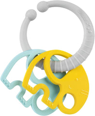 Chicco meal gift set Dou Dou, set format din bavetă, jucărie pentru scaun înalt cu ventuză în formă de pui drăguț, cu două zornăitoare colorate, ușor de prins de la 6 luni Jucarii Bebe Naty Shop