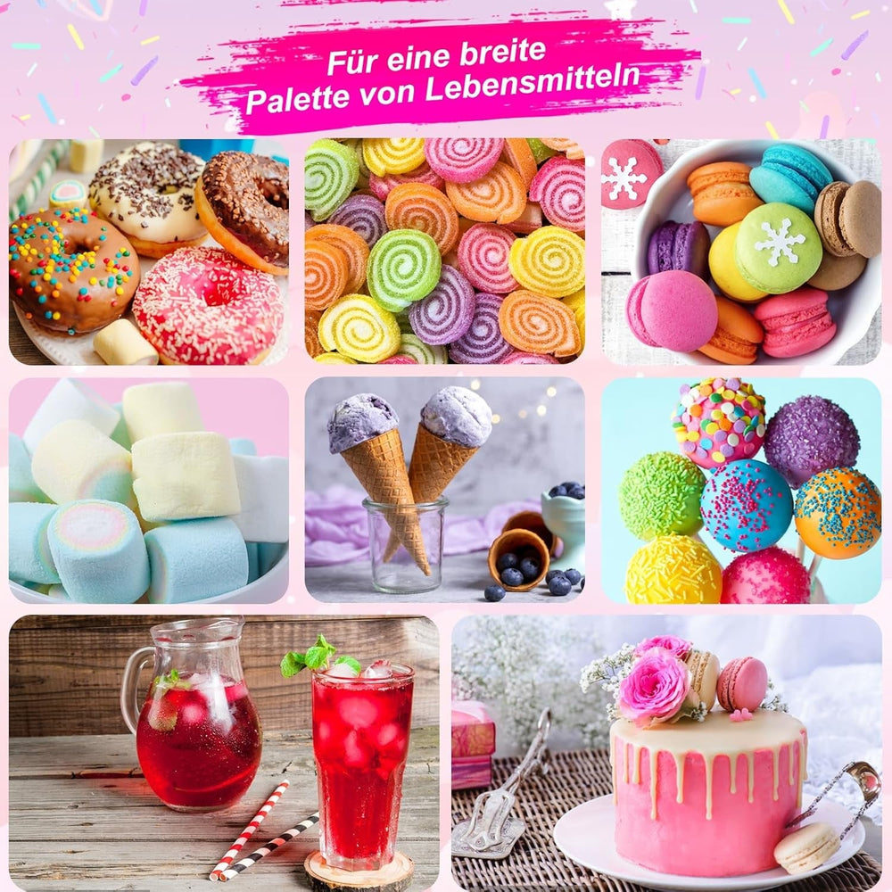 Colorant alimentar 18 culori x 6ml, colorant alimentar lichid pentru copt prăjituri, fursecuri, macaroane, băuturi, colorant alimentar foarte concentrat pentru ouă de Paște, slime DIY, obiecte de colorat artizanale