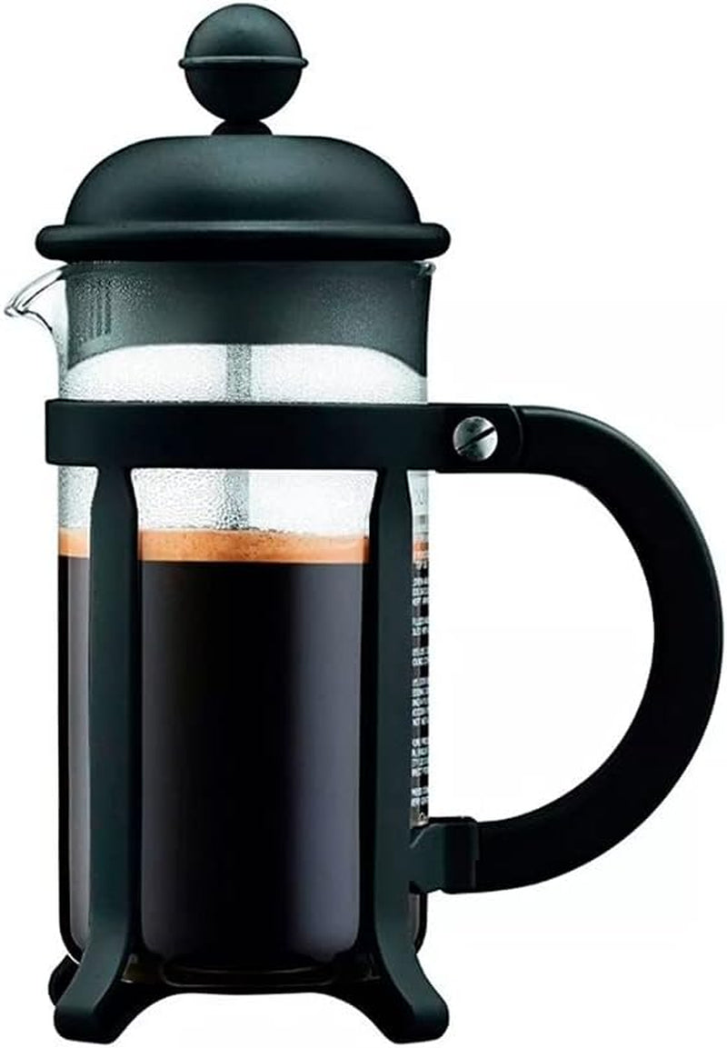 Cafetieră Bodum 1908-01 Java, 8 căni, 1 L, multistrat, neagră, 10,6 x 16,3 x 24,5 cm, 6 bucăți