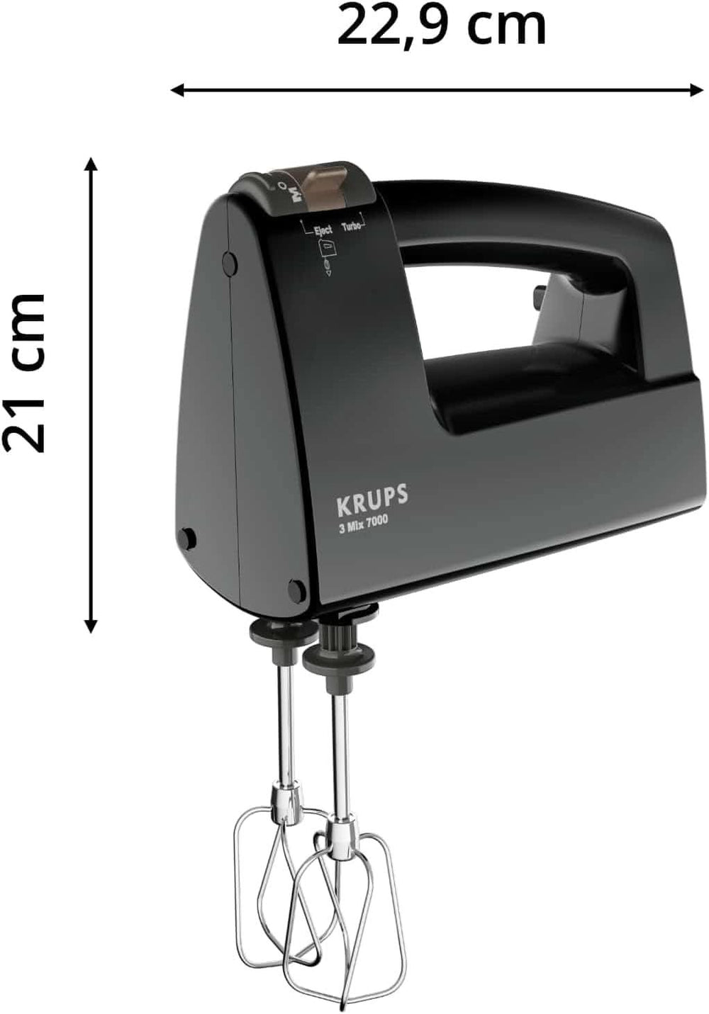 Krups 3Mix 7000 Handmixer 60 Jahre Special Edition, 500 Watt, Knet- Und Rührhaken Aus Edelstahl, Langes Netzkabel, Zubehörtasche, F6085811, Schwarz/Kupfer Kitchen Naty Shop