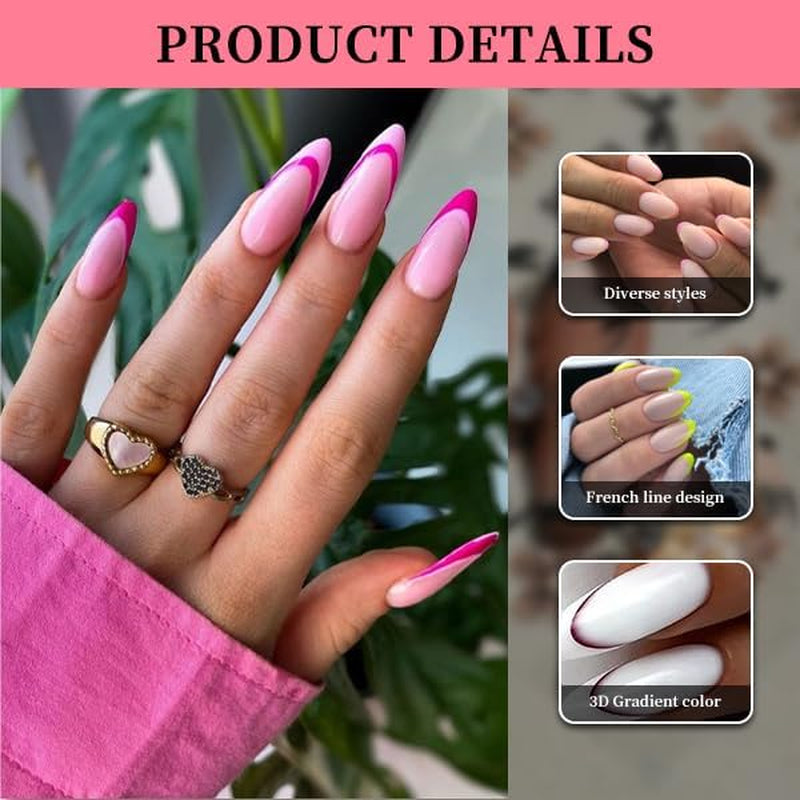 French Tip Nagelaufkleber - 6 Blatt Selbstklebende Nail Art Schablonen - Nagel Zubehör Und Dekoration