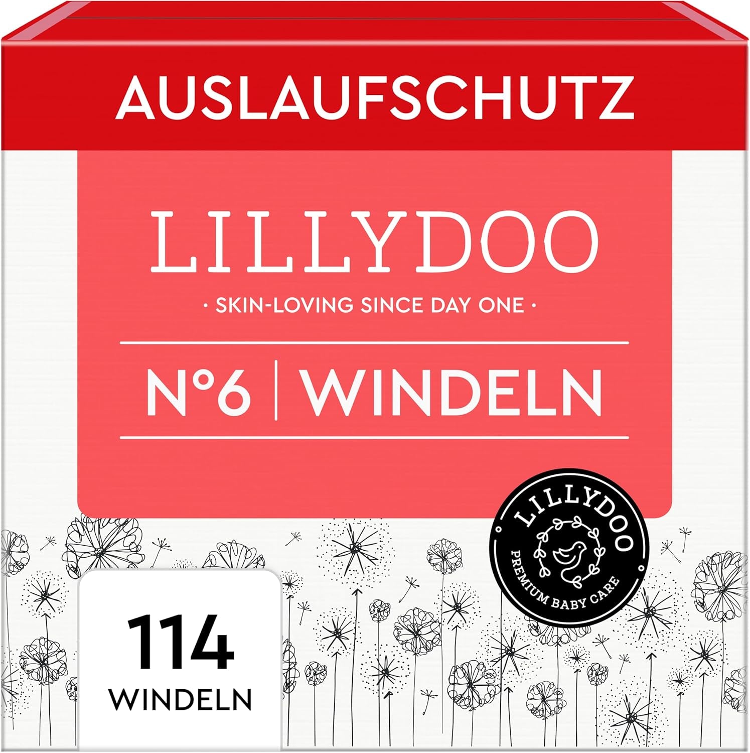 LILLYDOO Babywindeln hautfreundlich – Größe 3 (6–10 kg), 29 Stück, zuverlässiger Auslaufschutz, weich, parfümfrei und ohne Lotion für empfindliche Haut, dermatologisch getestet
