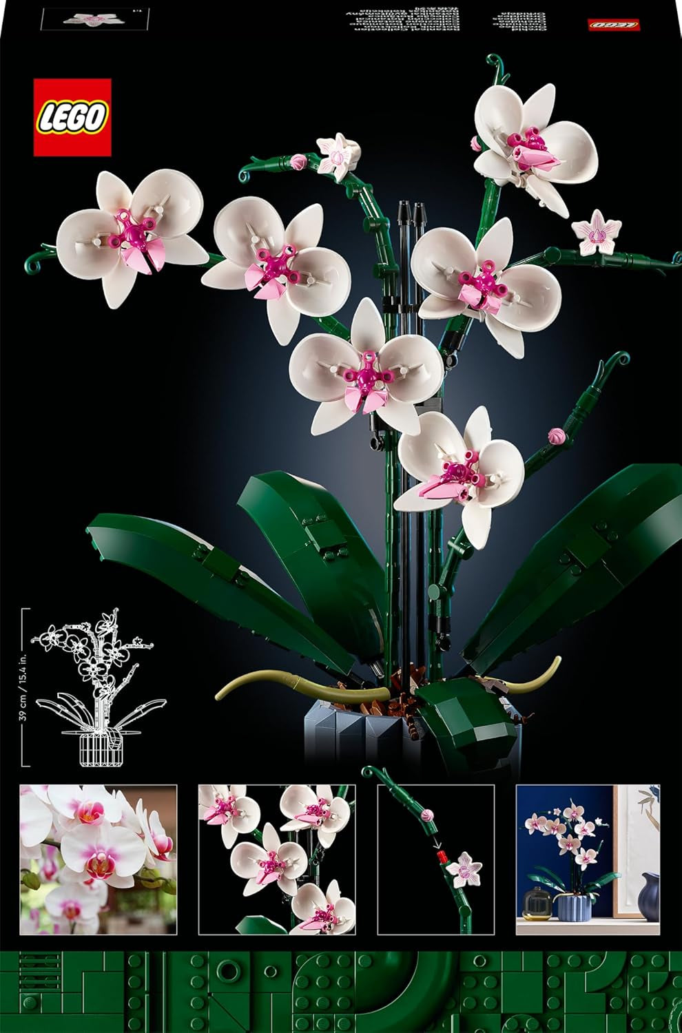 LEGO Botanicals Orchidee – Künstliches Pflanzenset mit weißen und rosa Blumen – Modellbausatz für Erwachsene – Home und Zimmer-Deko – Botanik Kollektion – Geschenke für Frauen und Männer 10311