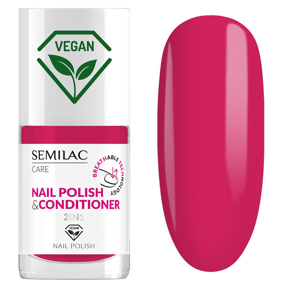 Semilac 030 Klassischer Nagellack Semilac mit Conditioner 2 in 1 ATMUNGSAKTIVE TECHNOLOGIE 7 ml
