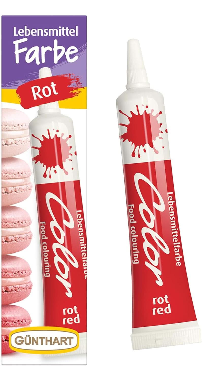 Günthart Backdecor 20 grame, Galben, ideal pentru colorarea glazurii Sprinkles Naty Shop Rosu