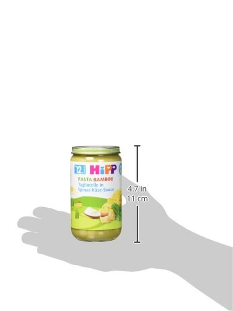 Hipp Pasta Bambini - Tagliatelle in Spinat-Käse-Sauce, 6er-Pack (6 x 250 Gramm) Mutter und Kind Naty Shop
