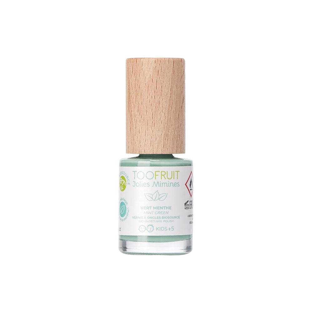 TOOFRUIT Kids Mint Nagellack – auf Wasserbasis, entfernbar, lösungsmittelfrei, ungiftig und sicher, 100 % vegan, 10 ml