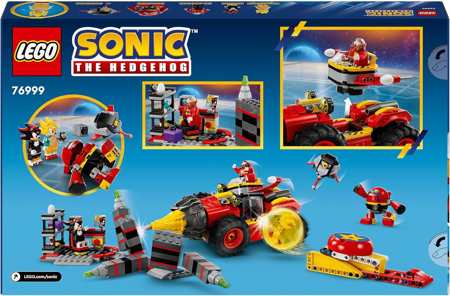 LEGO Sonic the Hedgehog Super Sonic Vs. Egg Drillster Abenteuer-Videospiel-Set, Geschenk für Kinder, Shadow und Dr. Eggman-Set für Jungen und Mädchen ab 8 Jahren, 76999 Bausets. Besuchen Sie den LEGO-Store