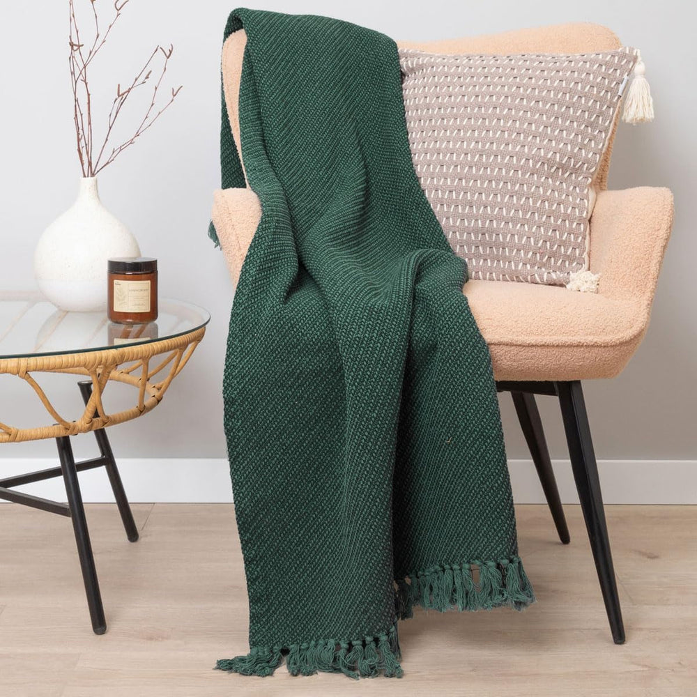 HOMLA Morris Plaid Cotton Fransendecke – weiche und bequeme Decke, Baumwolldecke – feiner Stoff, 130 x 170 cm, ecrufarbene Betten und Decken. Besuchen Sie den HOMLA-Store. Grüße