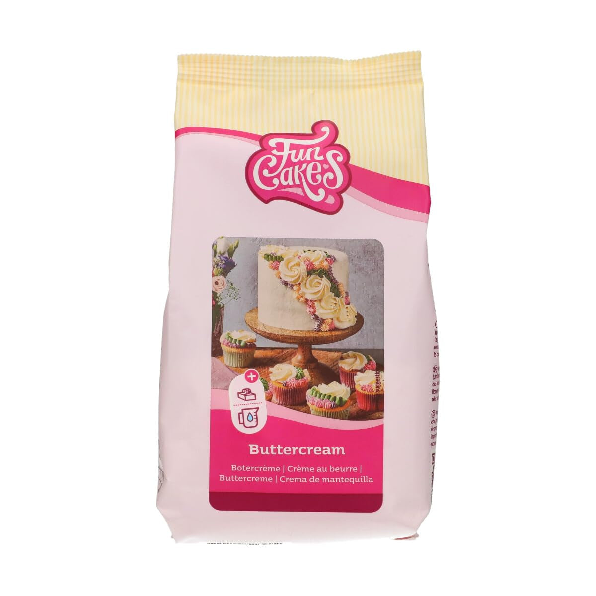 Funcakes Mix Für Buttercreme: Einfach Zu Berübenen, Cremig, Perfekt Zum Dekorieren, Abdecken Und Füllen Von Kuchen, Belag Auf Cupcakes, Halal., 1 Kg Mix zum Backen und Kochen Naty Shop 500 G Buttercreme