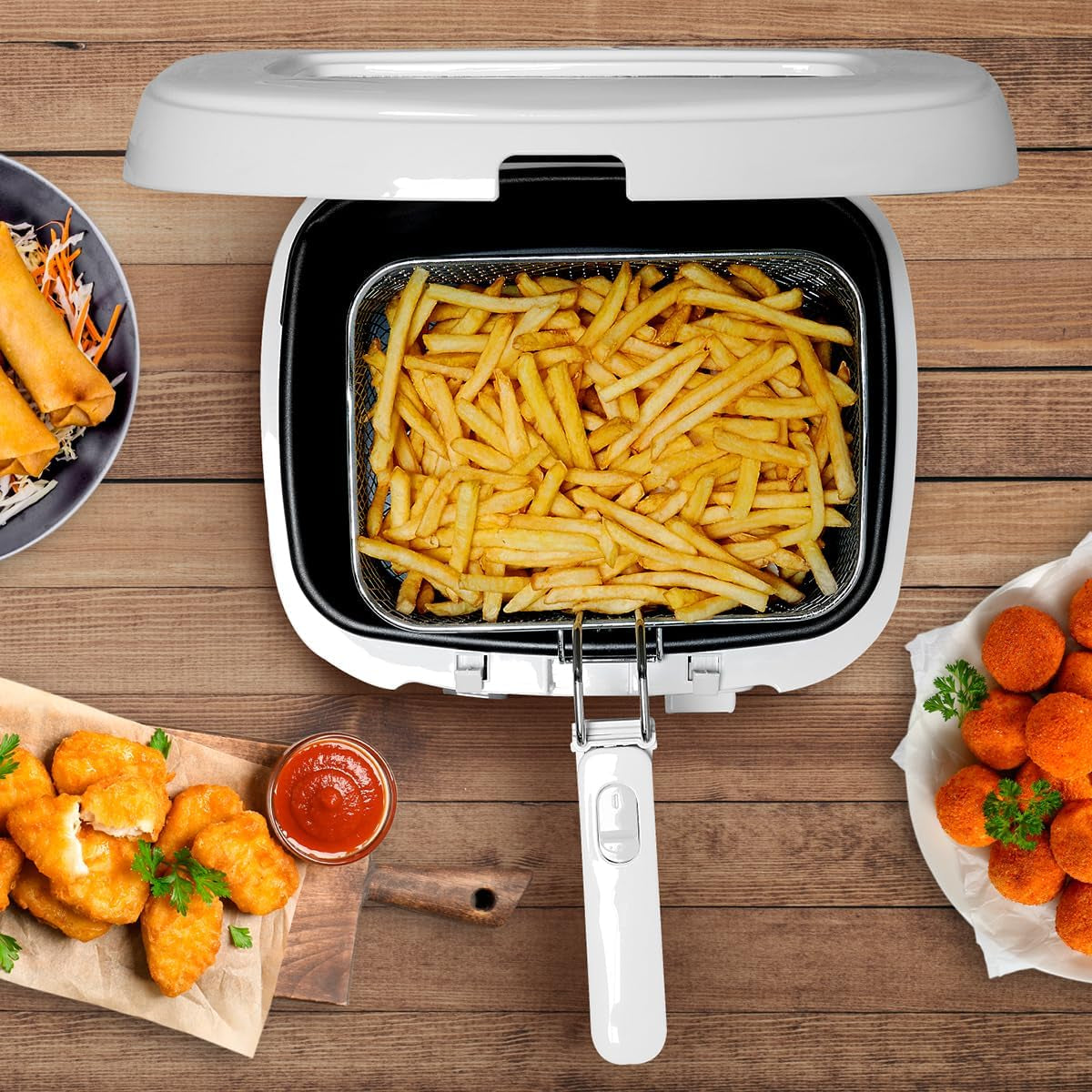 Alpina Fritteuse 2,5 l DF-165, 1800 W – einstellbare Temperatur bis zu 190 °C. Haushaltsgeräte Naty Shop