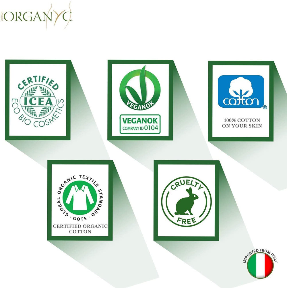 Organyc Feuchte Intimtücher, hergestellt aus 100 % zertifizierter Bio-Baumwolle – 4 Packungen mit 20 Tüchern (insgesamt 80 Tücher)