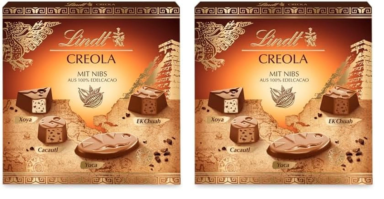 Lindt-Schokolade | Kreolische Pralinenschachtel | 165g | 15 Pralinen in 4 köstlichen Sorten, aus 100 % Edelkakao, alkoholfrei | Schokoladen-Geschenkset