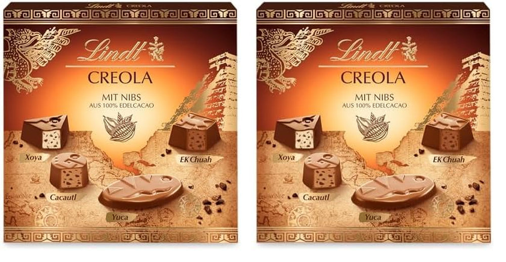 Lindt-Schokolade | Kreolische Pralinenschachtel | 165g | 15 Pralinen in 4 köstlichen Sorten, aus 100 % Edelkakao, alkoholfrei | Schokoladen-Geschenkset