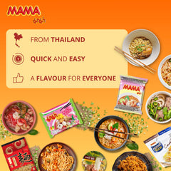 Mama Instant-Reisnudeln mit Gemüse – Glutenfreie Instant-Reisnudeln, orientalischer Stil – authentische thailändische Küche – 24 x 55 g