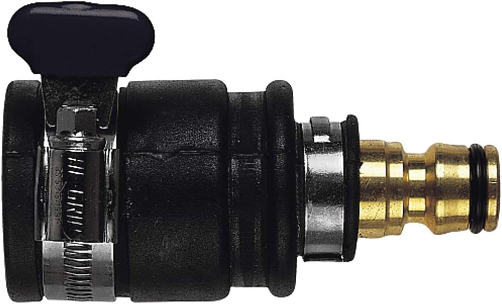 Conector pentru robinet cu prindere prin împingere | Diametru 20-30 mm | Alamă masivă | Sigur și durabil | Fixare sigură | Robust și rezistent la coroziune, negru/argintiu/auriu
