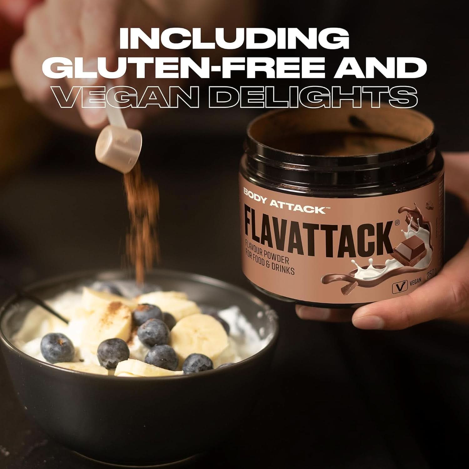 Body Attack Flavattack®, Double Choc Brownie, 250G / 83 Portionen Aromen Naty Shop