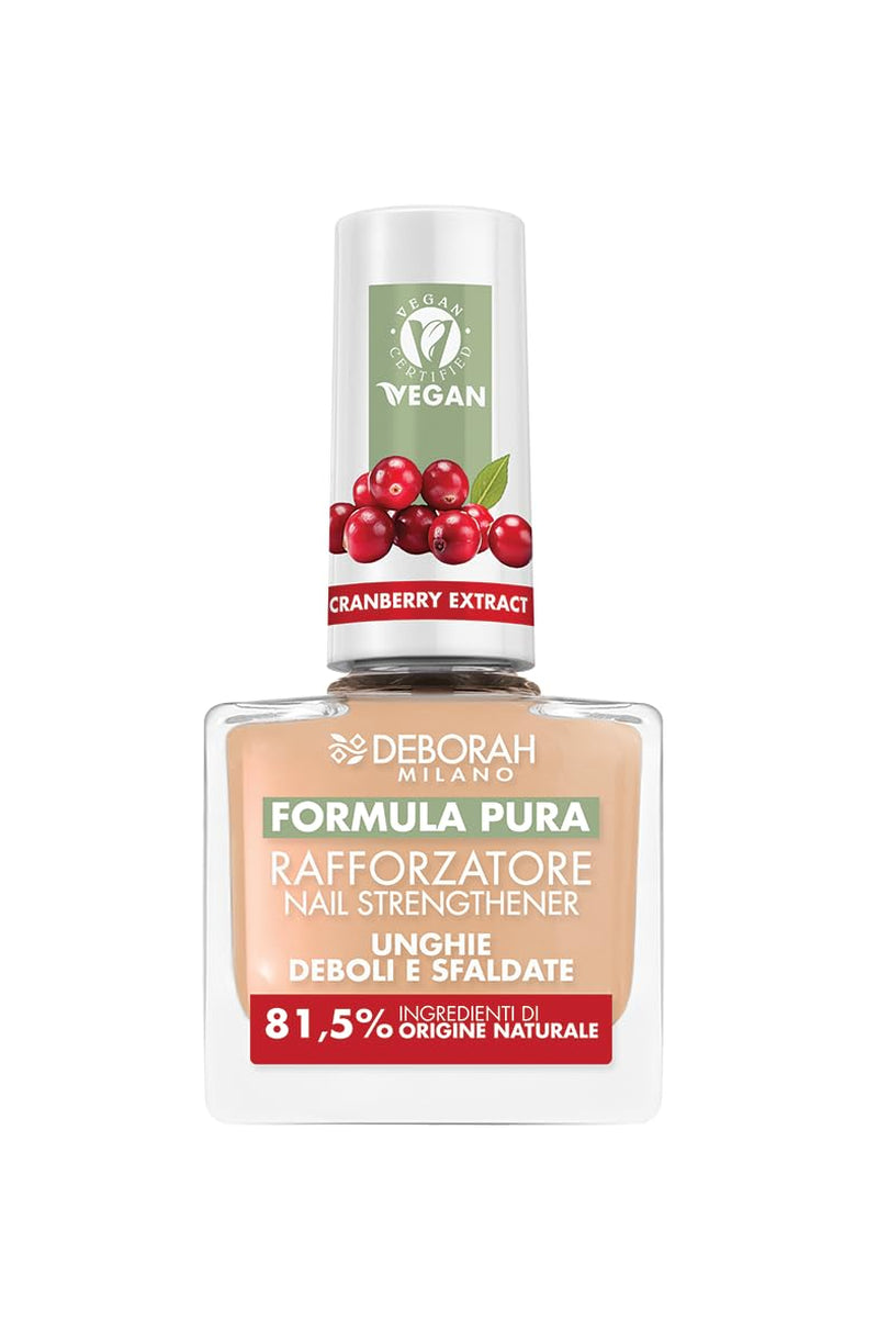 Milano Formula Pure Treatment All in One Nagellack, vegan, für Unter- und Überlack, mit Zitronenextrakt, revitalisiert und reduziert Vergilbung, 8,5 ml