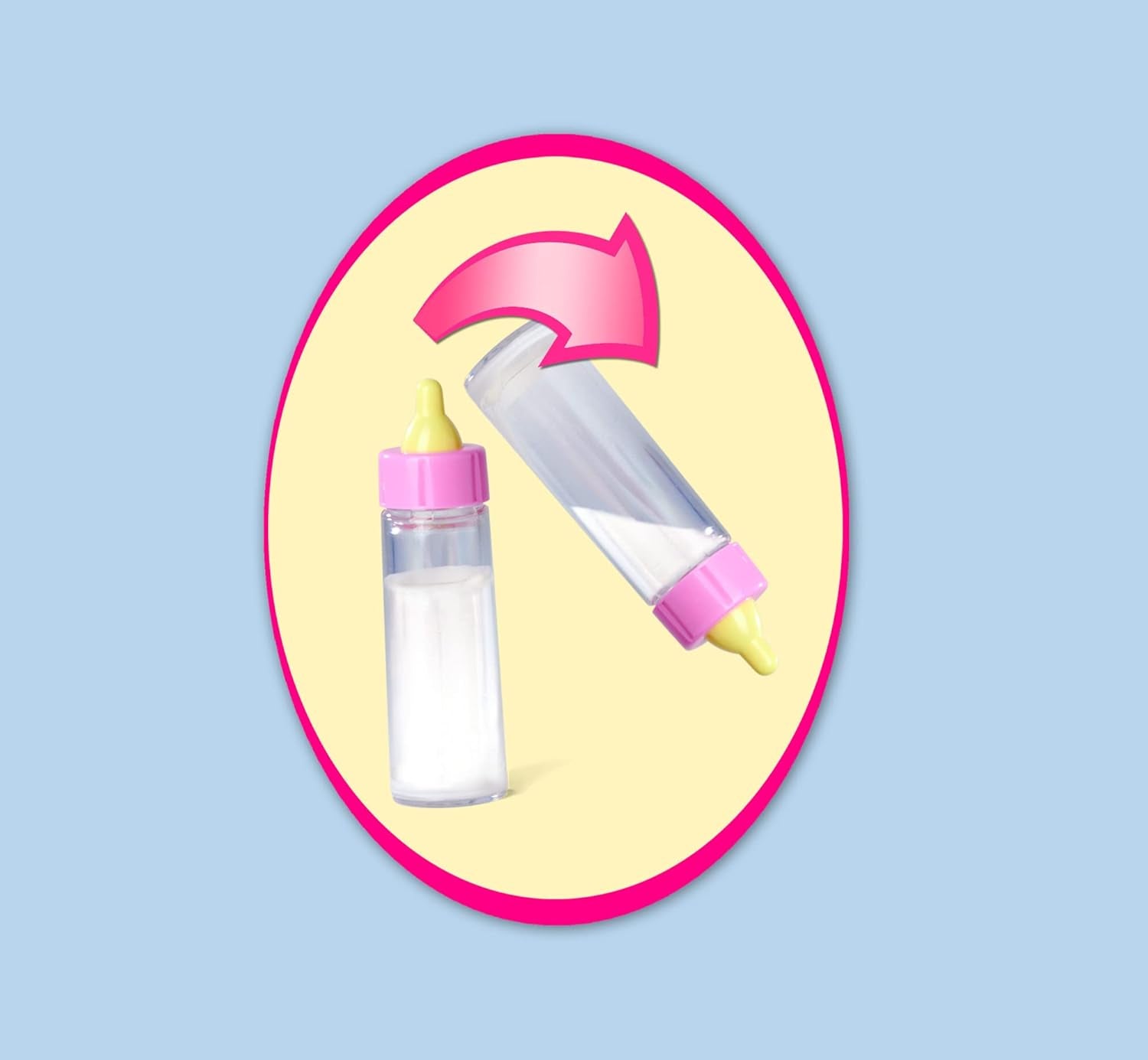 Simba 105010964 - Laura Hungry, păpușă moale cu suzetă, linguriță magică, biberon și farfurie care dispar, 38 cm, păpușă bebeluș pentru copii de la 2 ani