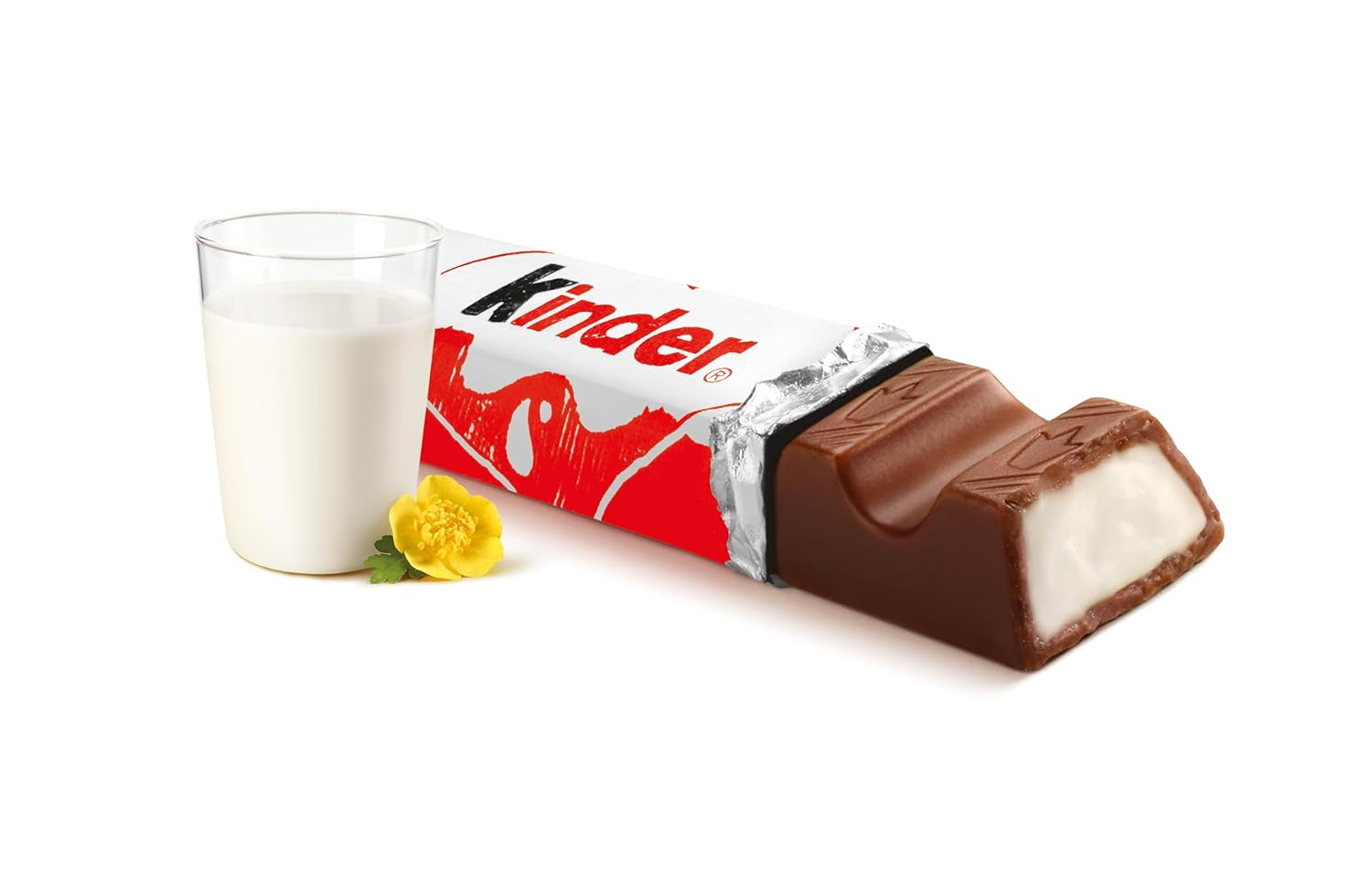Kinder Chocolate – Gefüllte Milchschokoladenriegel – 1 Packung mit 24 einzelnen Riegeln (24 x 12,5 g).