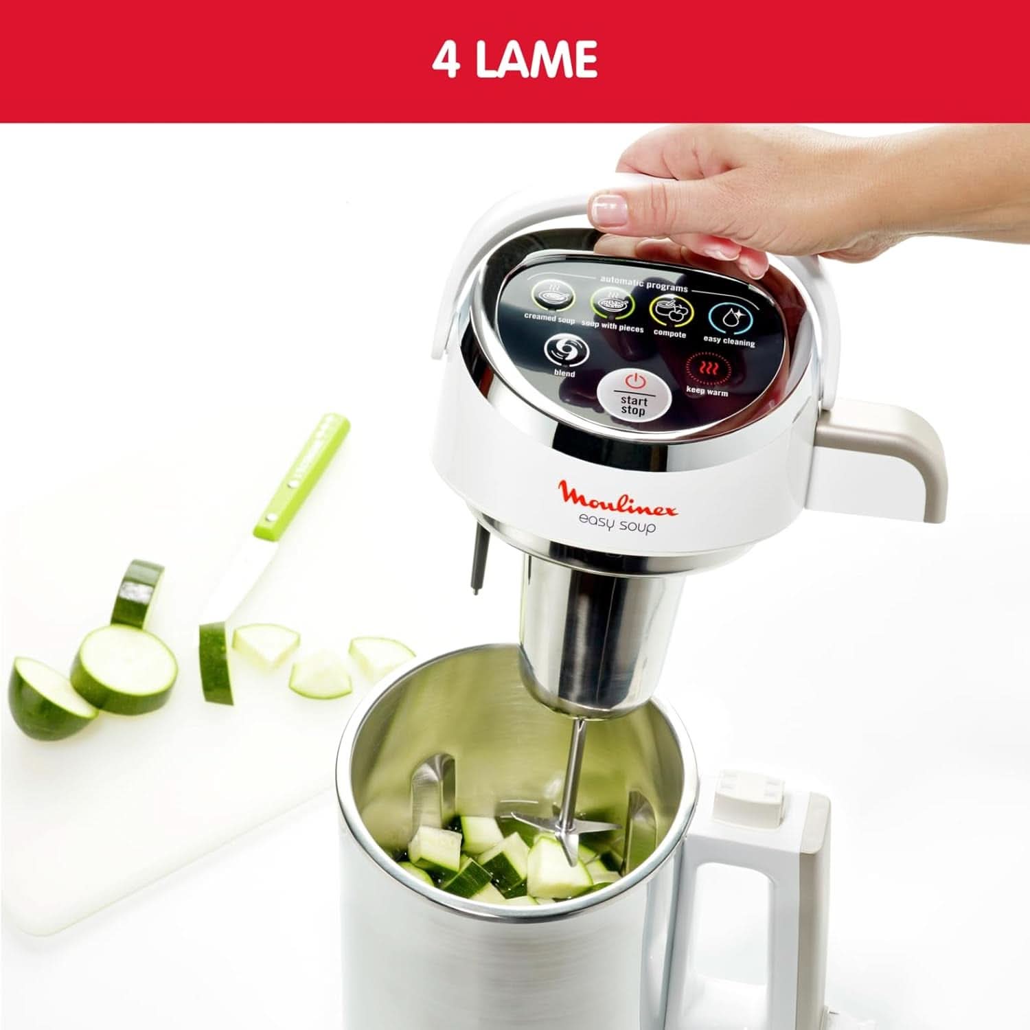 LM841110 Easy Soup Blender Chauffant Mixer (57894031), Kunststoff, Silber Kitchen Naty Shop