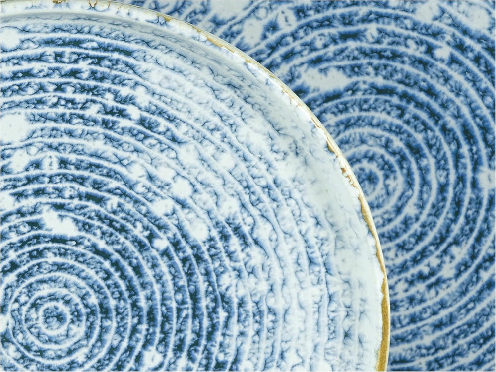 CreaTable, 21652, seria Uno Mykonos, set de veselă cu 12 piese, set de farfurii din gresie, potrivit pentru mașina de spălat vase și cuptorul cu microunde, fabricat în Portugalia