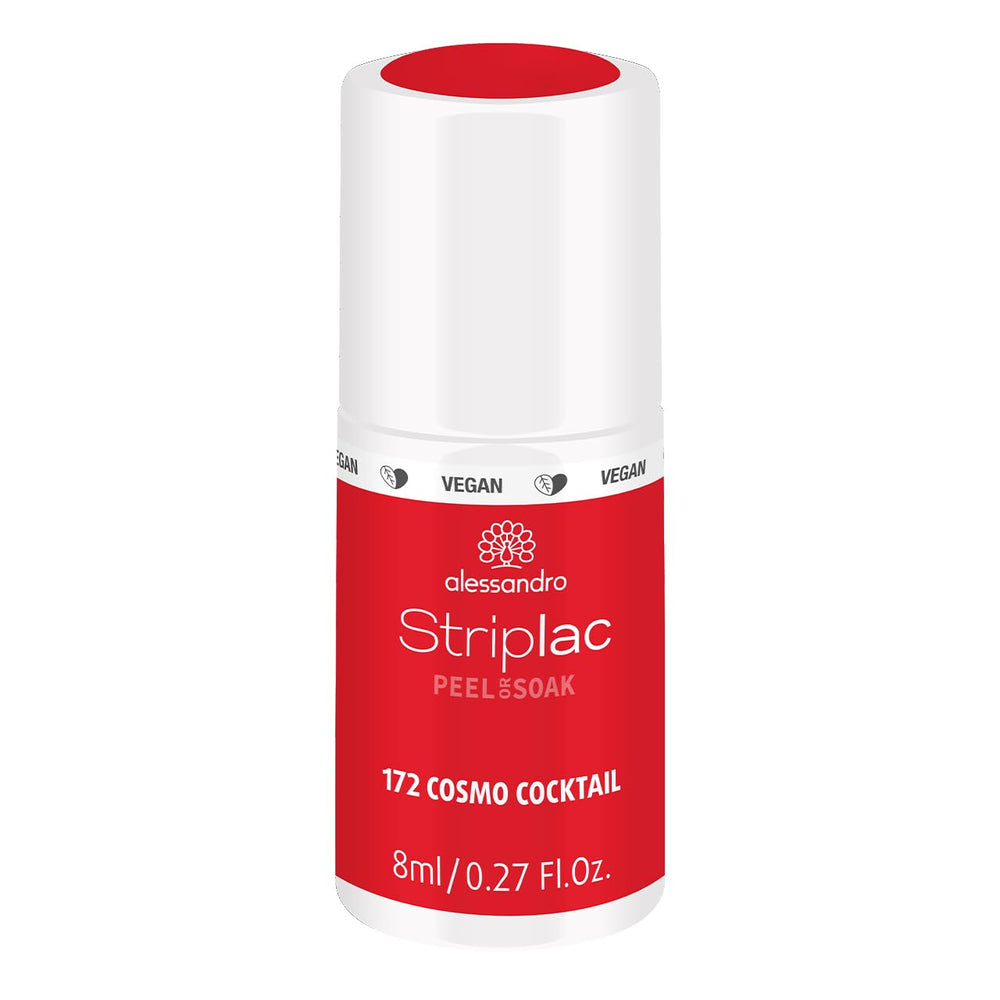 UV-Nagellack alessandro Striplac Coral Sunshine – Zart und langanhaltend – Einfache Entfernung dank der Entfernungstechnologie – Vegan und tierversuchsfrei – 8 ml
