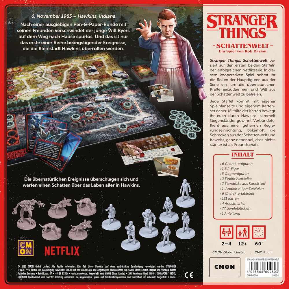 Stranger Things: Shadow World, Expertenspiel, Brettspiel, 2-4 Spieler, ab 12 Jahren, 60 Minuten, deutsch, mehrfarbig, bunt