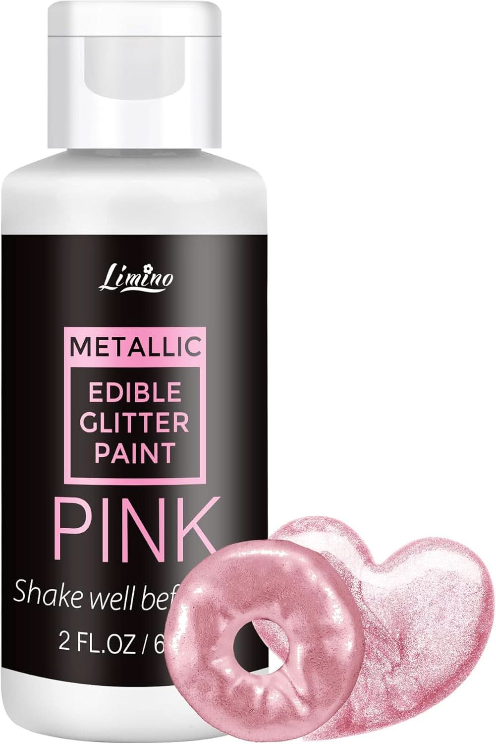 Flüssiger essbarer Glitzer, 60 ml Naty Shop Pink
