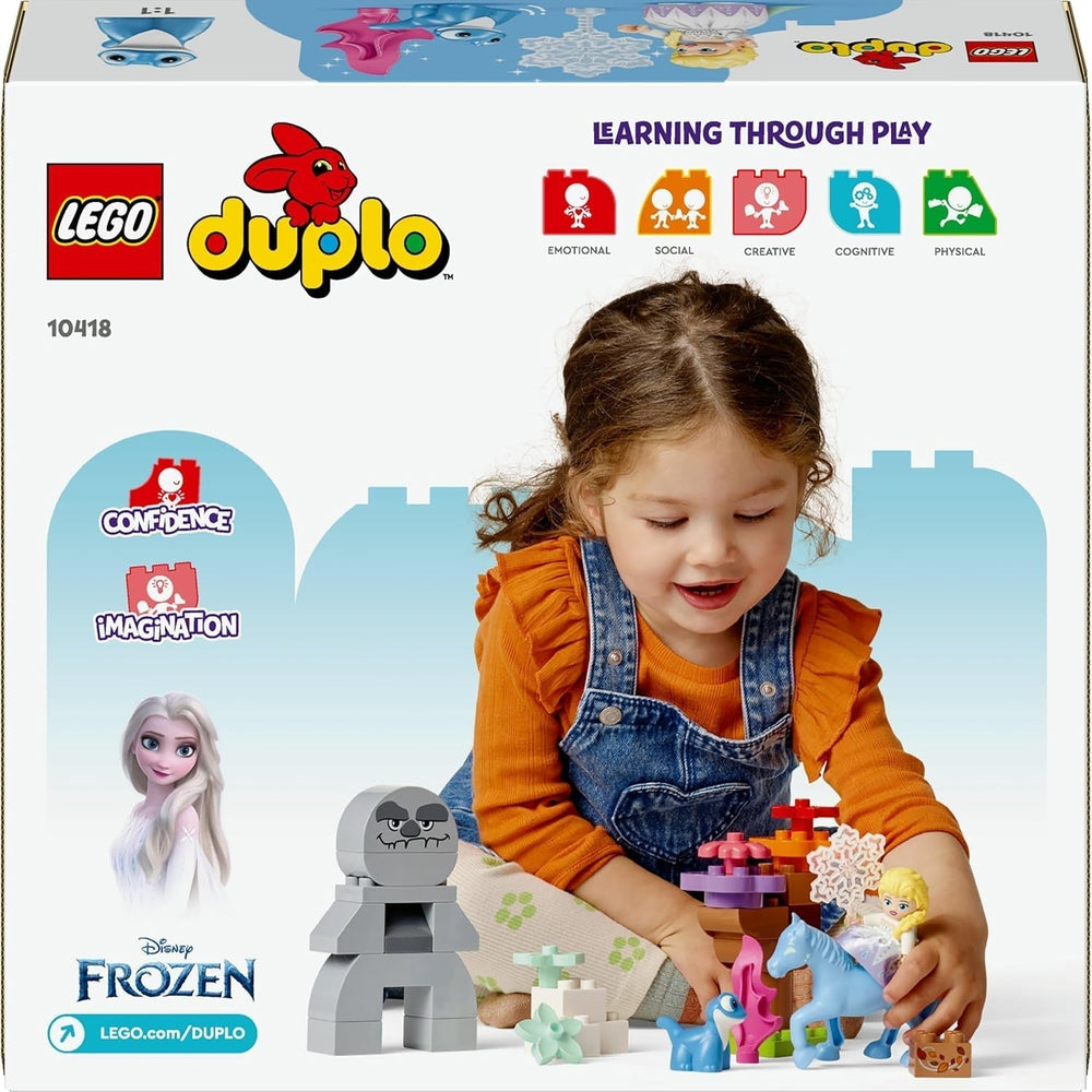 LEGO DUPLO | Disney ELSA und Bruni im Zauberwald, Eiskönigin, 4 Figuren, Spielzeug für 2-Jährige, Vorschulgeschenk für Mädchen und Jungen ab 2 Jahren, basierend auf „Die Eiskönigin 2“ (10418) Bausets. Beuche den LEGO-Store