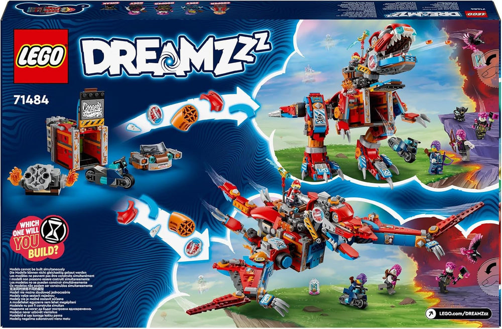 LEGO Dreamzzz 2-in-1 Coopers Dino-Mech C-Rex Spielzeug Pterodaktylus T.Rex Actionfigur für Jungen und Mädchen Kreatives Spielzeug-Abenteuerset Geschenk für Kinder ab 9 Jahren 71484 Bausets Beuche den LEGO-Store