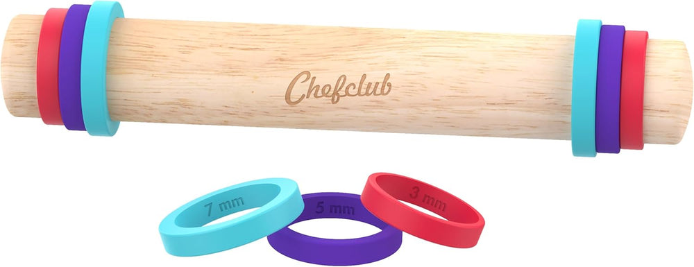 Teigrolle mit verstellbaren Ringen