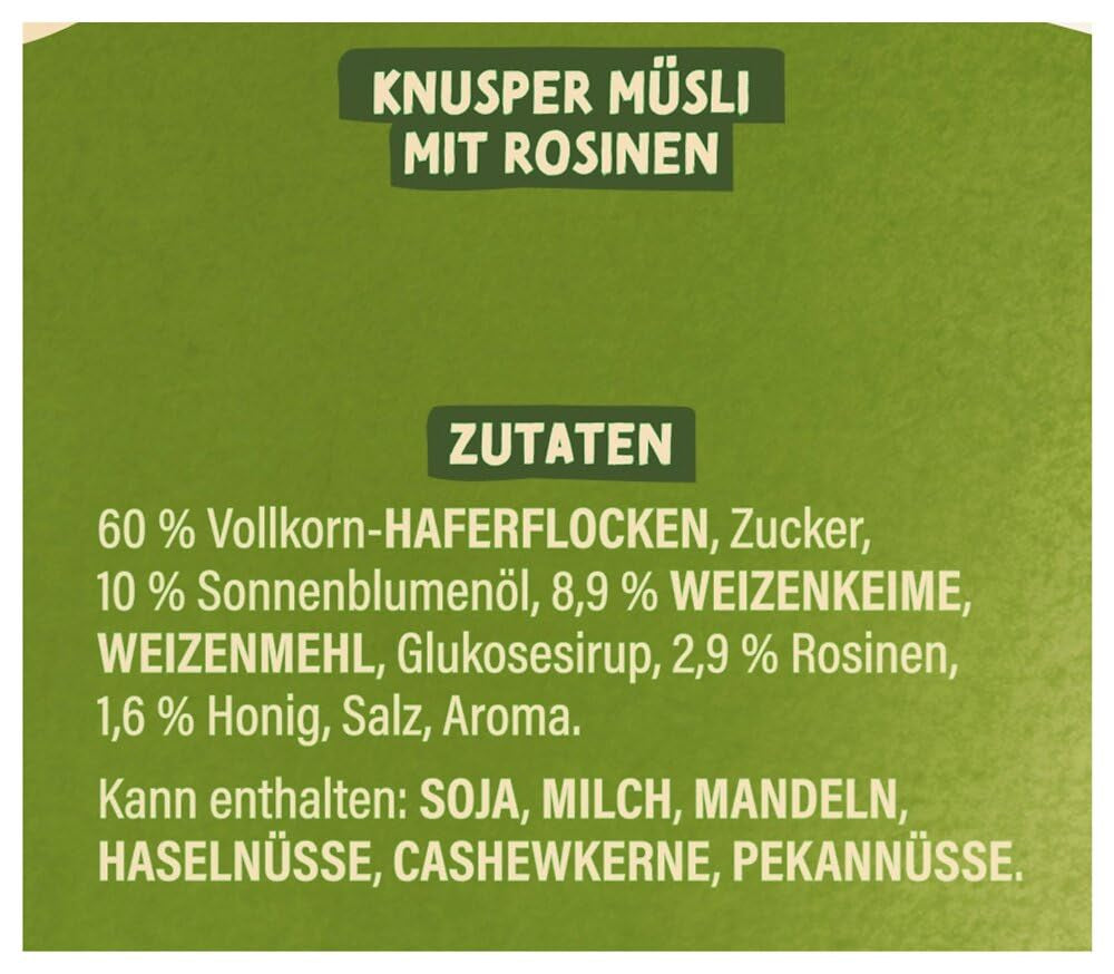 Dr. Oetker Vitalis Classic Knuspermüsli: Großpackung knuspriges Frühstücksmüsli mit Rosinen, 1 Packung, 1,5 kg