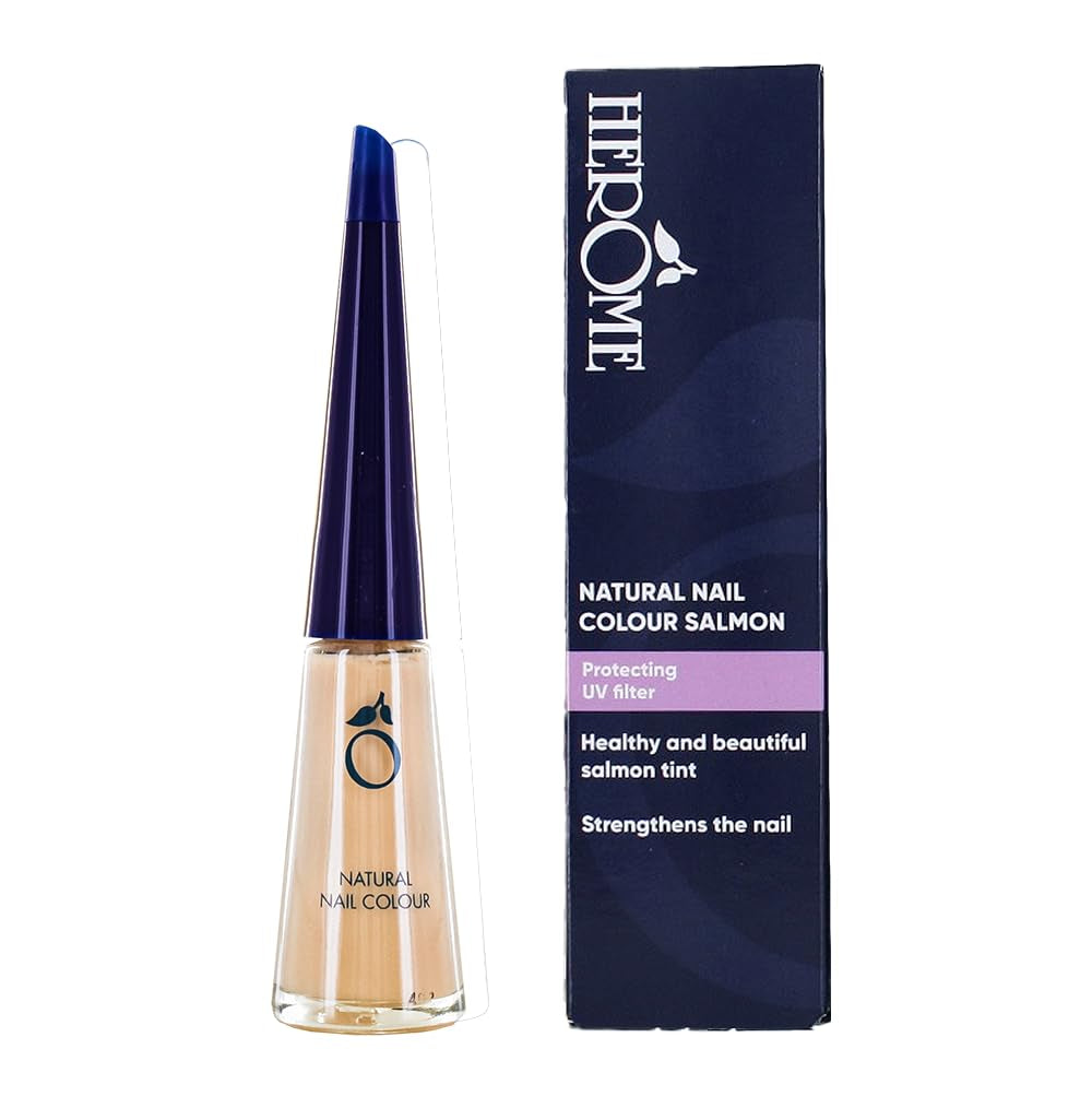 Herome natürlicher rosa Nagellack mit stärkender Wirkung – Nagellack geeignet für die French-Maniküre – Nagelverstärker mit frischer rosa Farbe – 10 ml.