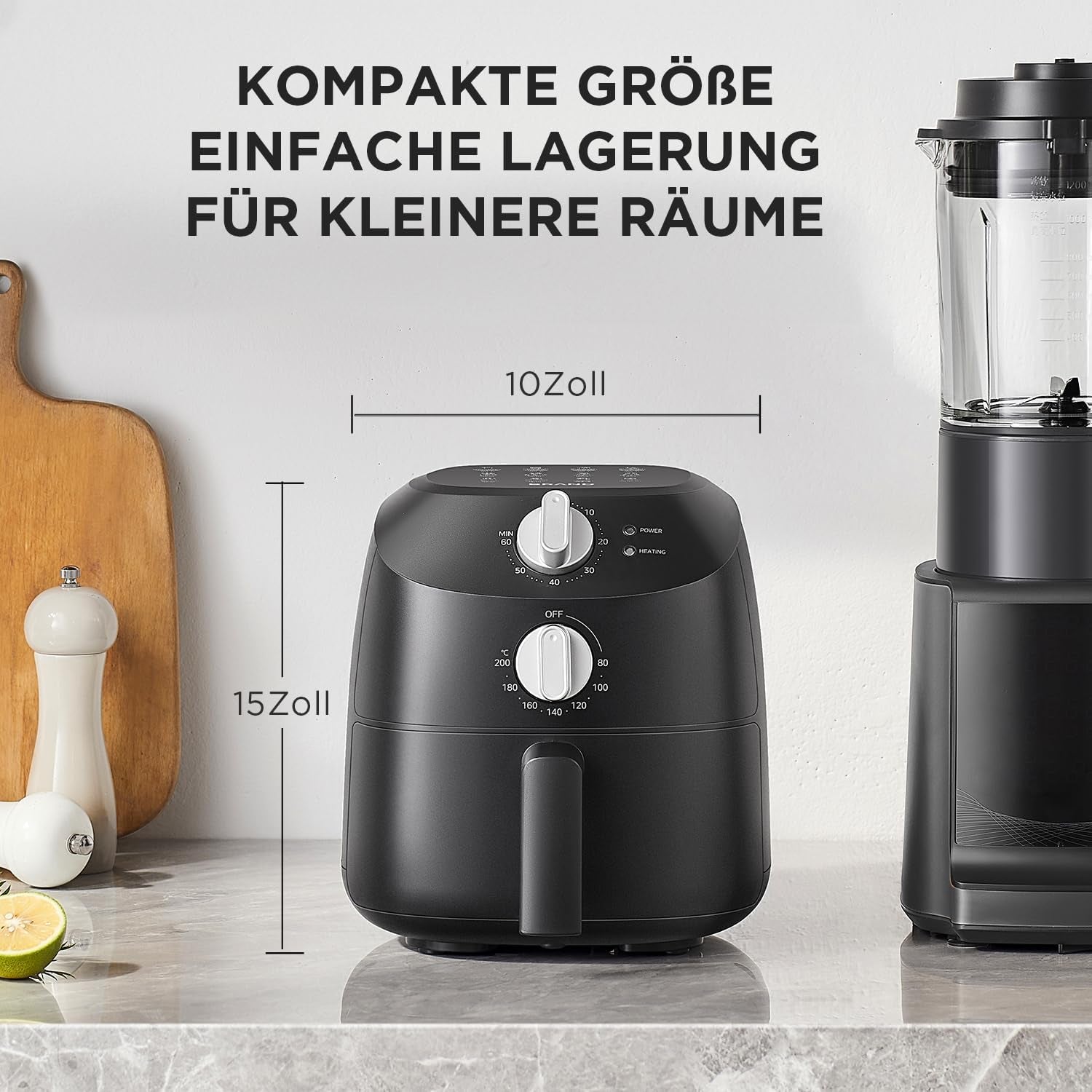 Midea Heißluftfritteuse 2L, 1150W Airfryer, ölfrei, Heißluftfritteuse, automatische Abschaltfunktion Haushaltsgeräte Naty Shop