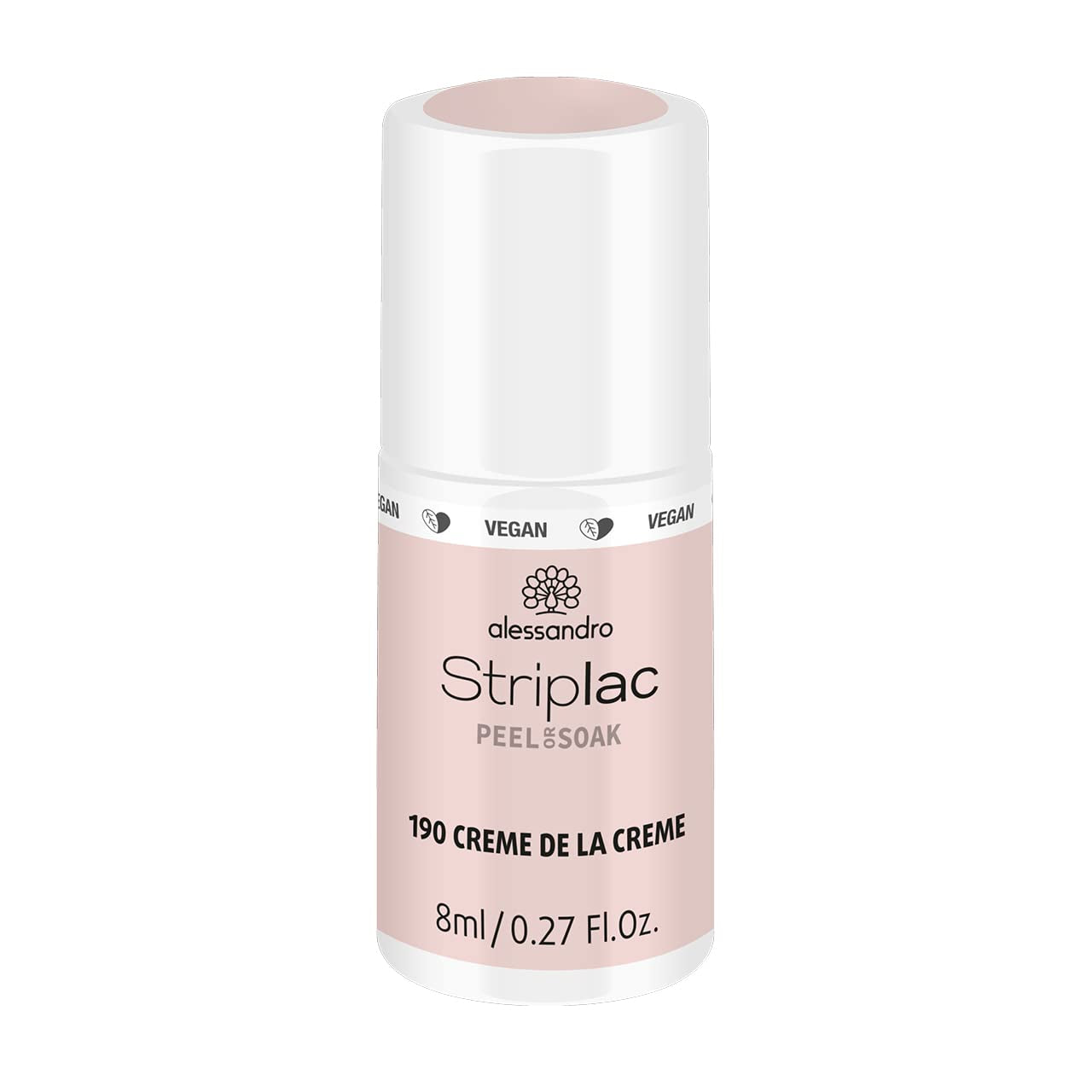 Alessandro Striplac White Honeymoon UV-Nagellack – Zart und langlebig – Einfache Entfernung dank der Entfernungstechnologie – Vegan und tierversuchsfrei – 8 ml