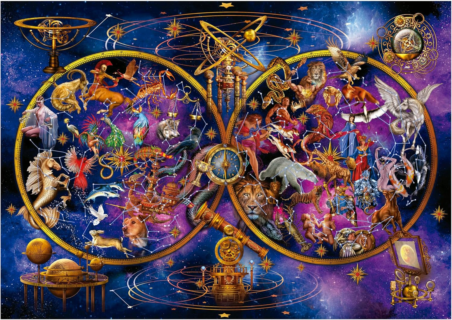 Educa - Puzzle 1000 piese pentru adulti | Imagini cu stele, puzzle 1000 piese pentru adulti si copii de la 14 ani, fluorescent, luminos in intuneric (19561) Puzzle Naty Shop