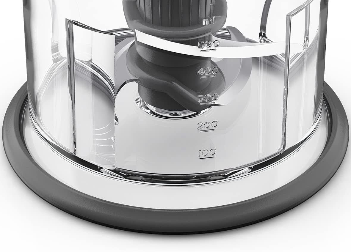 Kenwood Easychop CHP61.000WH, Zerkleinerer Mit Vier Klingen, Schüssel 0,5 L, Druckantrieb, 2 Geschwindigkeiten, Rutschfester Ring, Spülmaschinenfest, Eisbrecher, 500 W, Weiß Kitchen Naty Shop