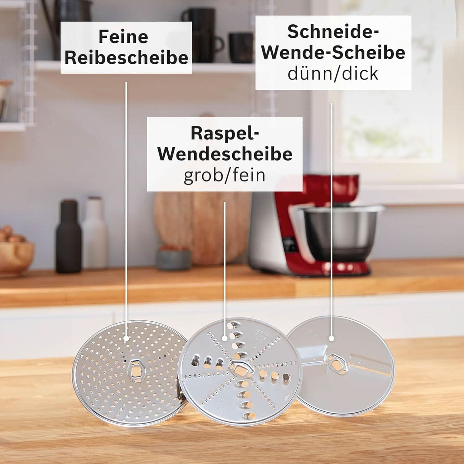 Küchenmaschine Serie 4 MUM58210, Edelstahl-Schüssel 3,9 L, Planetenrührwerk, Patisserie-Set Aus Edelstahl, Knethaken, Schlagbesen, Rührbesen, Durchlaufschnitzler, 3 Scheiben, 1000 W, Weiß/Silber Mama si Copilul Naty Shop